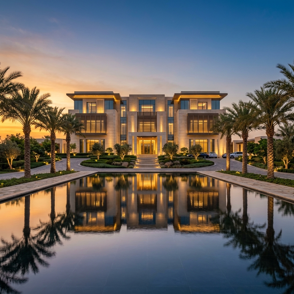 تصميم معمار خارجي لقصر مودرن فاخر